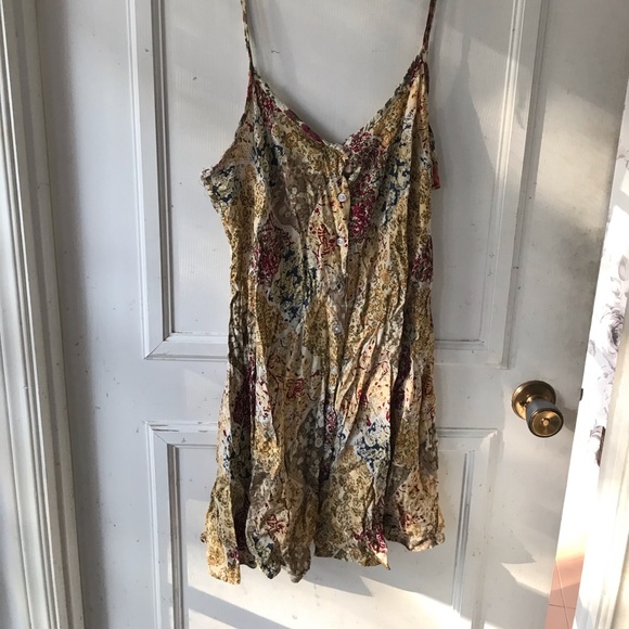 Fall Floral Button-up Dress